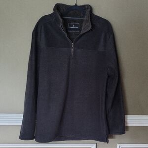 London Fog Men's Charcoal Zip-Up Sweater Size XL